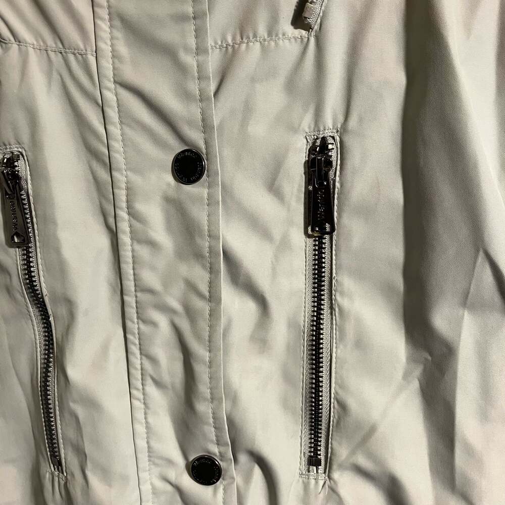 Wantdo Winter Jacket Utility Cargo Military Coat Off-White Cream Pockets Size L